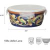 imagePfaltzgraff Villa Della Luna Italian Scroll Stoneware Ceramic Food Storage Bowl with Snapdown BPAFree Lid 65 Inch