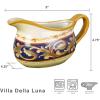 imagePfaltzgraff Villa Della Luna Italian Scroll Stoneware Large Gravy Boat 30 Ounce