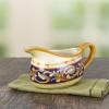 imagePfaltzgraff Villa Della Luna Italian Scroll Stoneware Large Gravy Boat 30 Ounce