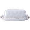 imagePfaltzgraff Canyon Bead Stoneware Covered Butter Dish with Lid 7 Inch White
