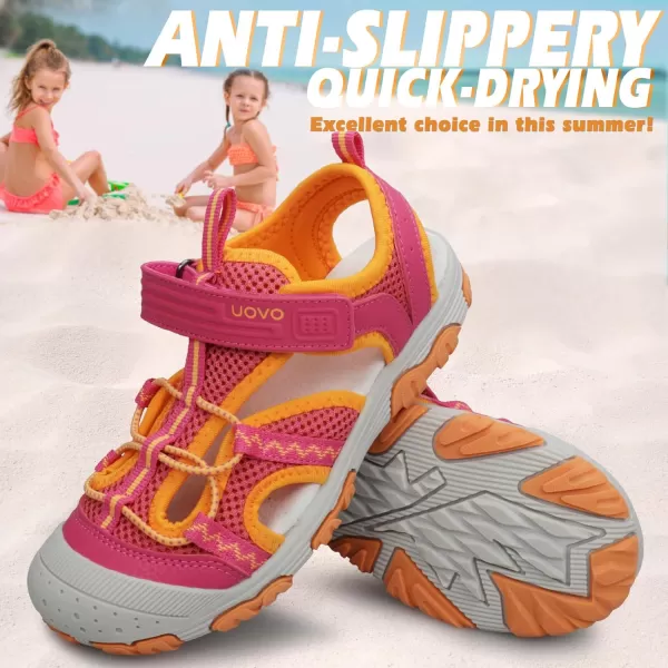 UOVO Boys Sandals Kids Sandals Hiking Athletic Closed-Toe Beach Summer Sandals for Boys Quick-Drying