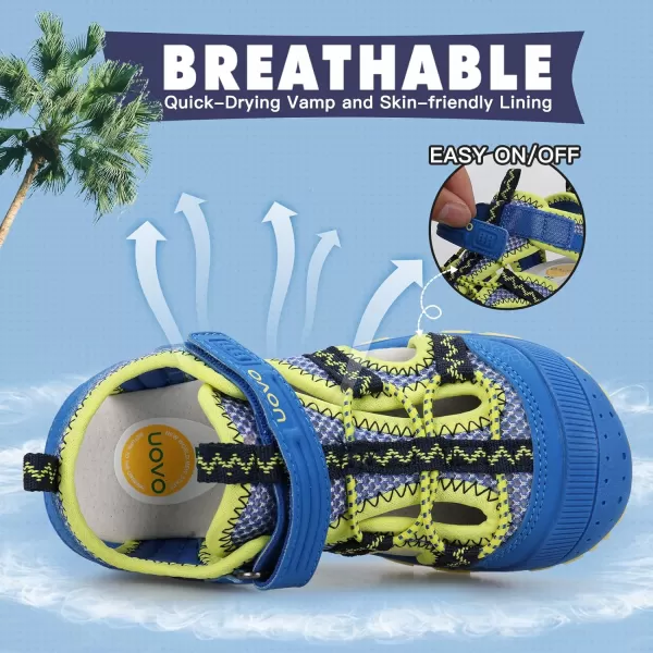 UOVO Boys Sandals Kids Sandals Hiking Athletic Closed-Toe Beach Summer Sandals for Boys Quick-Drying