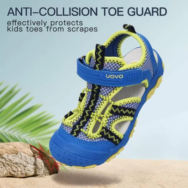 UOVO Boys Sandals Kids Sandals Hiking Athletic Closed-Toe Beach Summer Sandals for Boys Quick-Drying