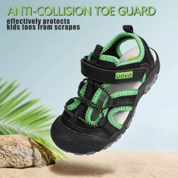 UOVO Boys Sandals Kids Sandals Hiking Athletic Closed-Toe Beach Summer Sandals for Boys Quick-Drying
