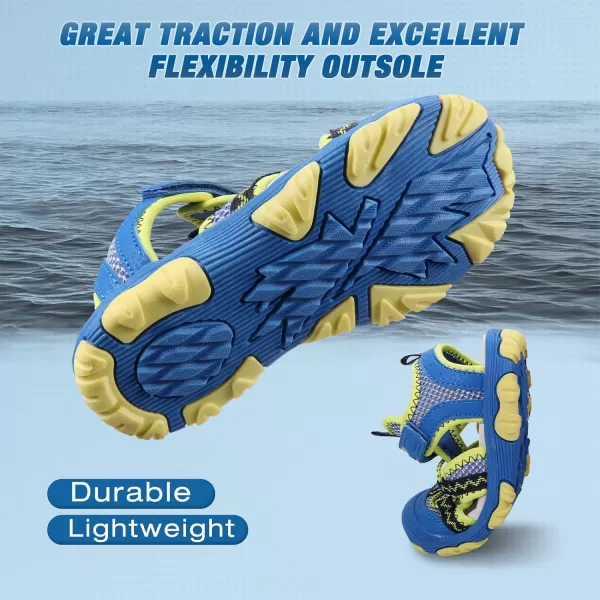 UOVO Boys Sandals Kids Sandals Hiking Athletic Closed-Toe Beach Summer Sandals for Boys Quick-Drying