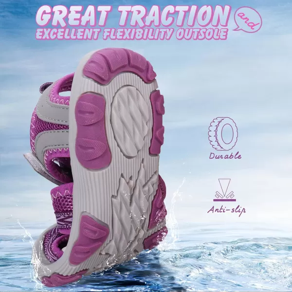 UOVO Boys Sandals Kids Sandals Hiking Athletic Closed-Toe Beach Summer Sandals for Boys Quick-Drying