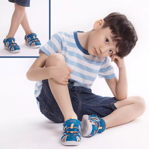 UOVO Boys Sandals Kids Sandals Hiking Athletic Closed-Toe Beach Summer Sandals for Boys Quick-Drying Slip Resistant