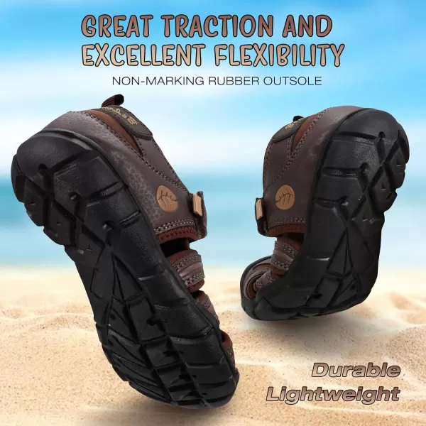 UOVO Boys Sandals Kids Sandals Hiking Athletic Closed-Toe Beach Summer Sandals for Boys Quick-Drying Slip Resistant