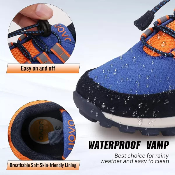 UOVO Boys Shoes Boys Sneakers Boys Hiking Tennis Running Shoes Kids Waterproof Athletic Outdoor Sneakers Non-Slip Comfortable