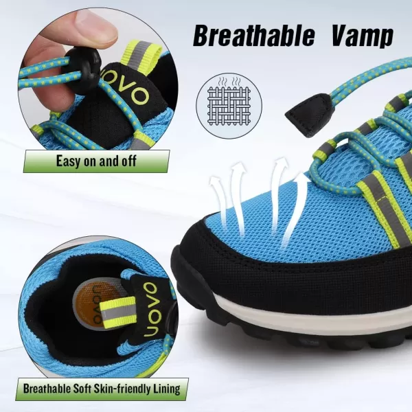 UOVO Boys Shoes Boys Sneakers Boys Hiking Tennis Running Shoes Kids Waterproof Athletic Outdoor Sneakers Non-Slip Comfortable