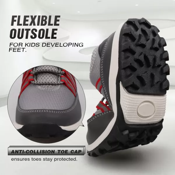 UOVO Boys Shoes Boys Sneakers Boys Hiking Tennis Running Shoes Kids Waterproof Athletic Outdoor Sneakers Non-Slip Comfortable