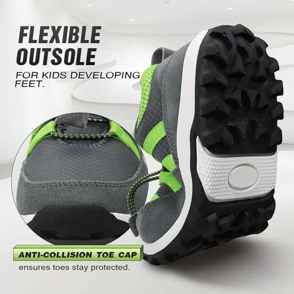 UOVO Boys Shoes Boys Sneakers Boys Hiking Tennis Running Shoes Kids Waterproof Athletic Outdoor Sneakers Non-Slip Comfortable