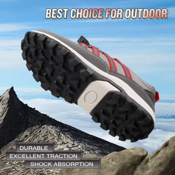 UOVO Boys Shoes Boys Sneakers Boys Hiking Tennis Running Shoes Kids Waterproof Athletic Outdoor Sneakers Non-Slip Comfortable