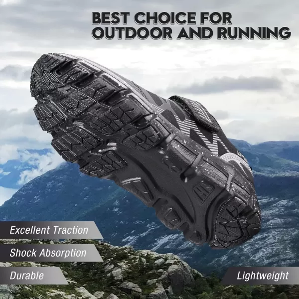 UOVO Boys Shoes Boys Sneakers Boys Tennis Hiking Running Shoes Kids Waterproof Athletic Outdoor Sneakers Non-Slip Comfy