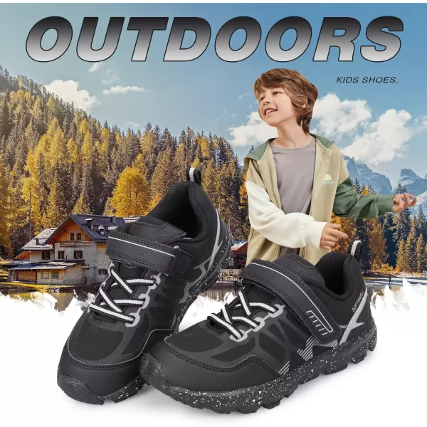 UOVO Boys Shoes Boys Sneakers Boys Tennis Hiking Running Shoes Kids Waterproof Athletic Outdoor Sneakers Non-Slip Comfy