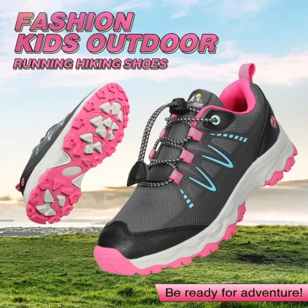 UOVO Boys Shoes Boys Sneakers Boys Tennis Hiking Running Shoes Kids Waterproof Athletic Outdoor Sneakers Non-Slip Comfy
