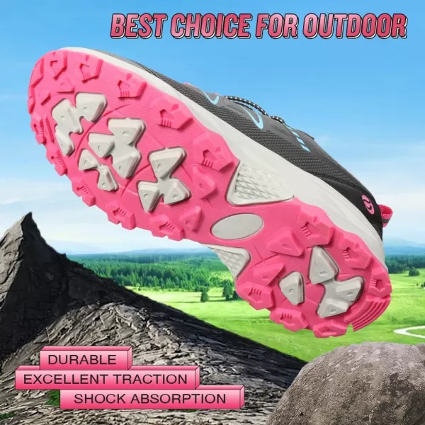 UOVO Boys Shoes Boys Sneakers Boys Tennis Hiking Running Shoes Kids Waterproof Athletic Outdoor Sneakers Non-Slip Comfy