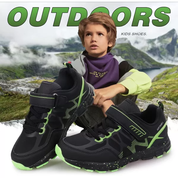 UOVO Boys Shoes Boys Sneakers Boys Tennis Hiking Running Shoes Kids Waterproof Athletic Outdoor Sneakers Non-Slip Comfy