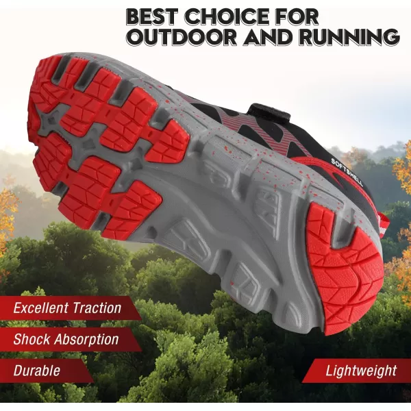 UOVO Boys Shoes Boys Sneakers Boys Tennis Hiking Running Shoes Kids Waterproof Athletic Outdoor Sneakers Non-Slip Comfy
