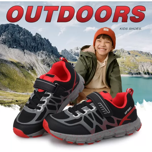UOVO Boys Shoes Boys Sneakers Boys Tennis Hiking Running Shoes Kids Waterproof Athletic Outdoor Sneakers Non-Slip Comfy