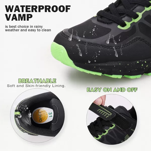 UOVO Boys Shoes Boys Sneakers Boys Tennis Hiking Running Shoes Kids Waterproof Athletic Outdoor Sneakers Non-Slip Comfy
