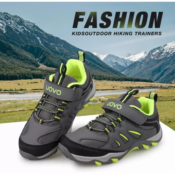 UOVO Boys Shoes Boys Sneakers Boys Tennis Running Hiking Shoes Kids Athletic Outdoor Sneakers Non-Slip Comfortable