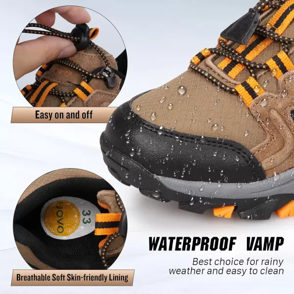 UOVO Boys Shoes Boys Sneakers Boys Tennis Running Shoes Waterproof Hiking Shoes Kids Athletic Outdoor Sneakers Slip Resistant
