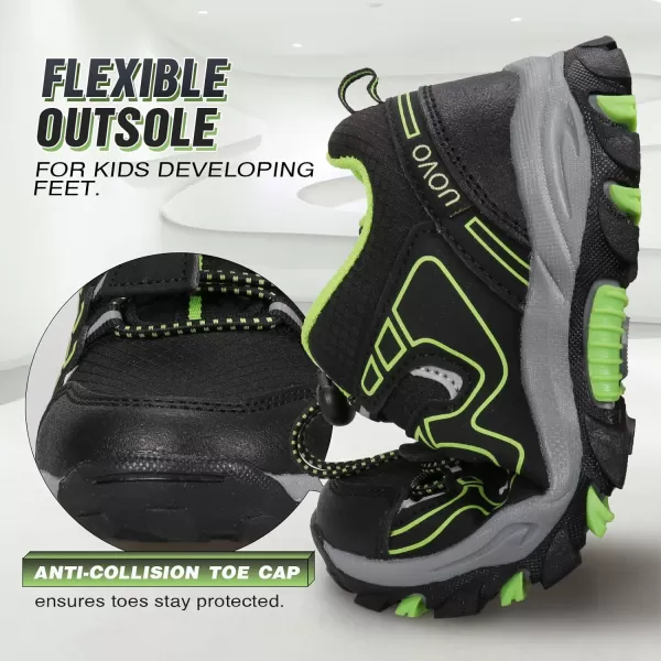 UOVO Boys Shoes Boys Sneakers Boys Tennis Running Shoes Waterproof Hiking Shoes Kids Athletic Outdoor Sneakers Slip Resistant