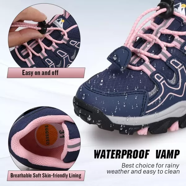 UOVO Boys Shoes Boys Sneakers Boys Tennis Running Shoes Waterproof Hiking Shoes Kids Athletic Outdoor Sneakers Slip Resistant