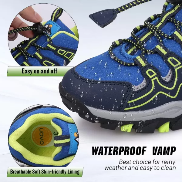 UOVO Boys Shoes Boys Sneakers Boys Tennis Running Shoes Waterproof Hiking Shoes Kids Athletic Outdoor Sneakers Slip Resistant