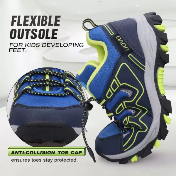 UOVO Boys Shoes Boys Sneakers Boys Tennis Running Shoes Waterproof Hiking Shoes Kids Athletic Outdoor Sneakers Slip Resistant