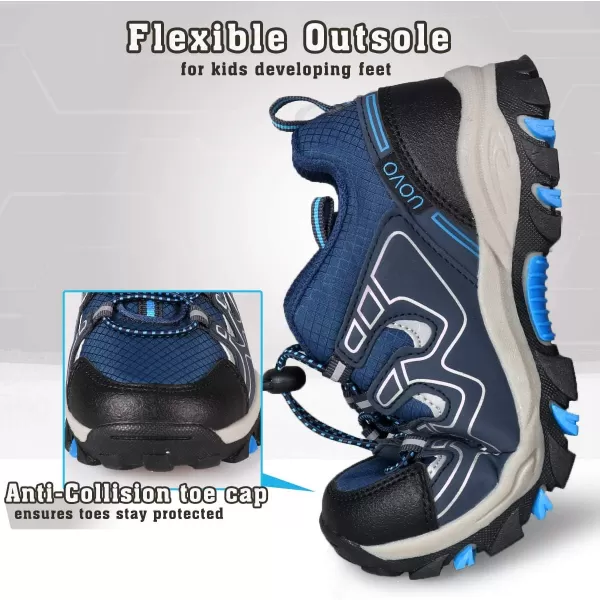 UOVO Boys Shoes Boys Tennis Running Sneakers Waterproof Hiking Shoes Kids Outdoor Fashion Sneakers Slip Resistant 