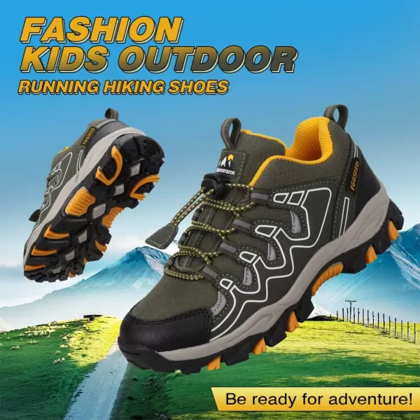 UOVO Boys Shoes Boys Tennis Running Sneakers Waterproof Hiking Shoes Kids Outdoor Fashion Sneakers Slip Resistant 