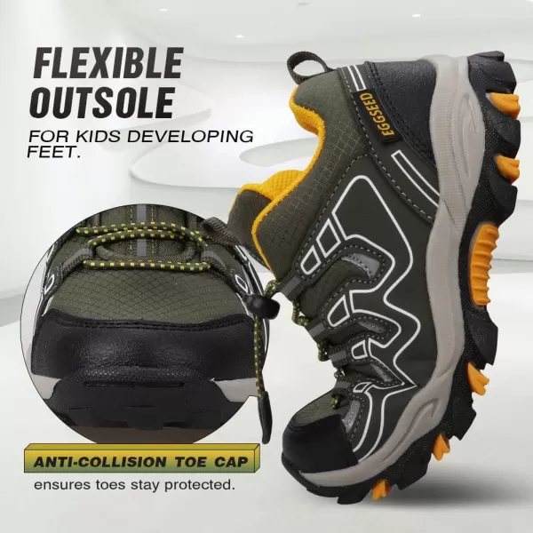 UOVO Boys Shoes Boys Tennis Running Sneakers Waterproof Hiking Shoes Kids Outdoor Fashion Sneakers Slip Resistant 