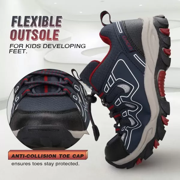 UOVO Boys Shoes Boys Tennis Running Sneakers Waterproof Hiking Shoes Kids Outdoor Fashion Sneakers Slip Resistant 