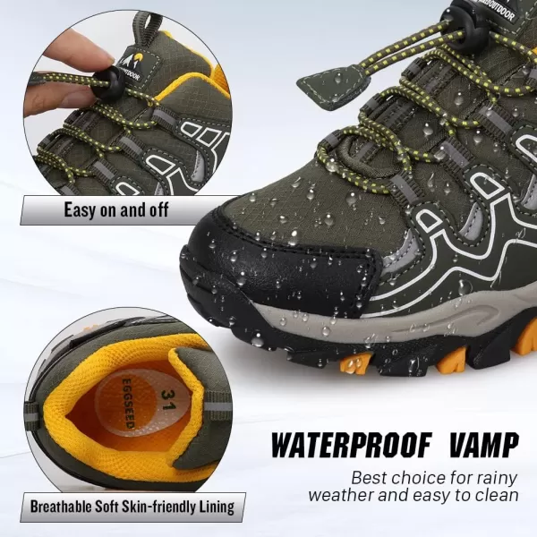 UOVO Boys Shoes Boys Tennis Running Sneakers Waterproof Hiking Shoes Kids Outdoor Fashion Sneakers Slip Resistant 