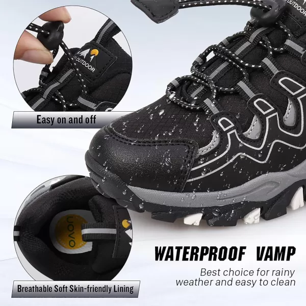 UOVO Boys Shoes Boys Tennis Running Sneakers Waterproof Hiking Shoes Kids Outdoor Fashion Sneakers Slip Resistant 