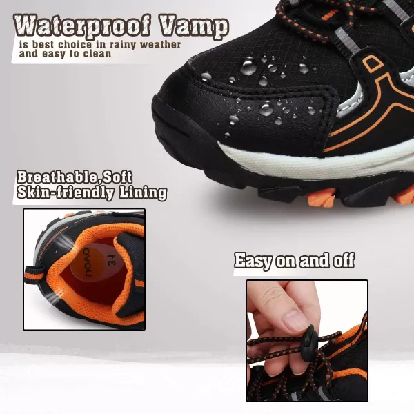 UOVO Boys Shoes Boys Tennis Running Sneakers Waterproof Hiking Shoes Kids Outdoor Fashion Sneakers Slip Resistant 