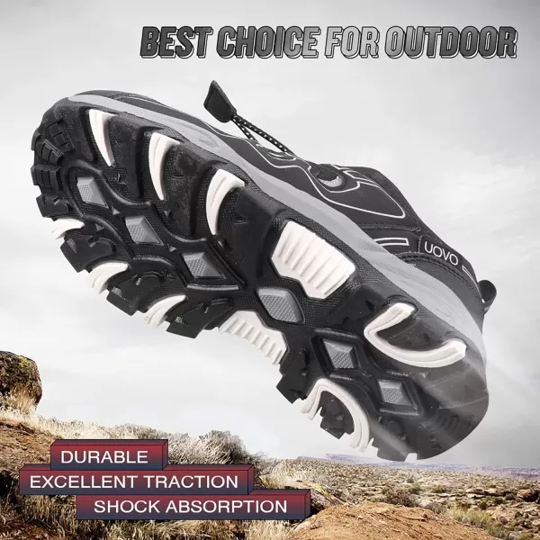 UOVO Boys Shoes Boys Tennis Running Sneakers Waterproof Hiking Shoes Kids Outdoor Fashion Sneakers Slip Resistant 