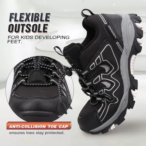 UOVO Boys Shoes Boys Tennis Running Sneakers Waterproof Hiking Shoes Kids Outdoor Fashion Sneakers Slip Resistant 