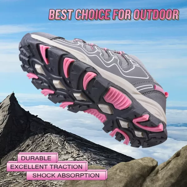 UOVO Boys Shoes Boys Tennis Running Sneakers Waterproof Hiking Shoes Kids Outdoor Fashion Sneakers Slip Resistant 