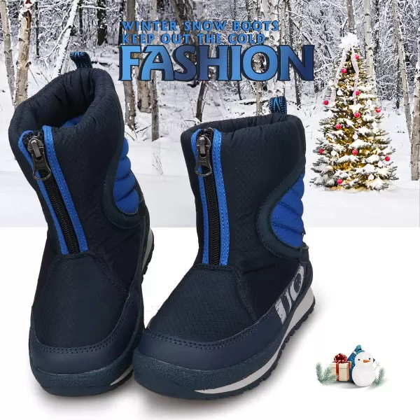 UOVO Boys Snow Boots Boys Boots Winter Boots for Kids Waterproof Winter Snow Boots for Boys Warm Slip Resistant Outdoor 