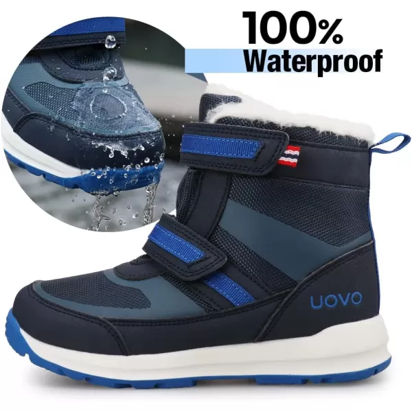 UOVO Boys Snow Boots Boys Boots Winter Boots for Kids Waterproof Winter Snow Boots for Boys Warm Slip Resistant Outdoor 