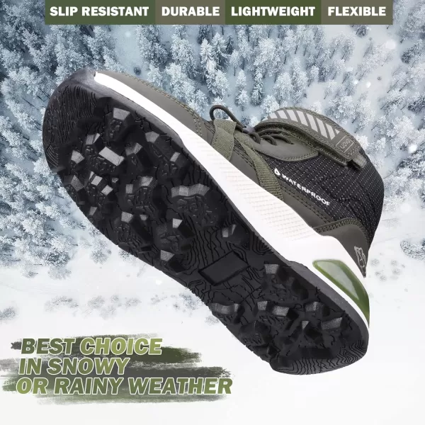 UOVO Boys Snow Boots Boys Boots Winter Boots for Kids Waterproof Winter Snow Boots for Boys Warm Slip Resistant Outdoor 