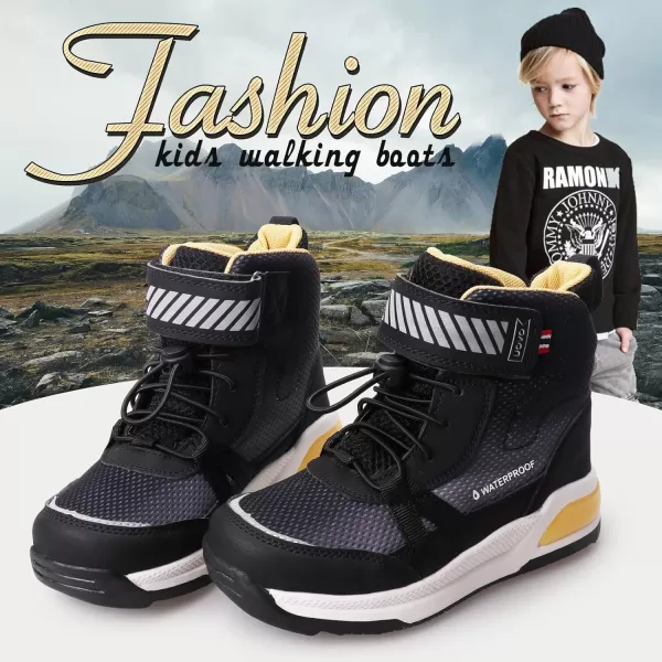 UOVO Boys Snow Boots Boys Boots Winter Boots for Kids Waterproof Winter Snow Boots for Boys Warm Slip Resistant Outdoor 