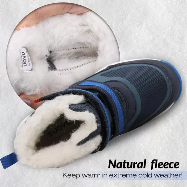 UOVO Boys Snow Boots Boys Boots Winter Boots for Kids Waterproof Winter Snow Boots for Boys Warm Slip Resistant Outdoor 