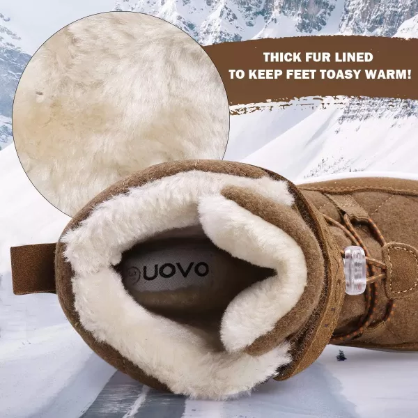 UOVO Boys Snow Boots Boys Boots Winter Boots for Kids Waterproof Winter Snow Boots for Boys Warm Slip Resistant Outdoor 