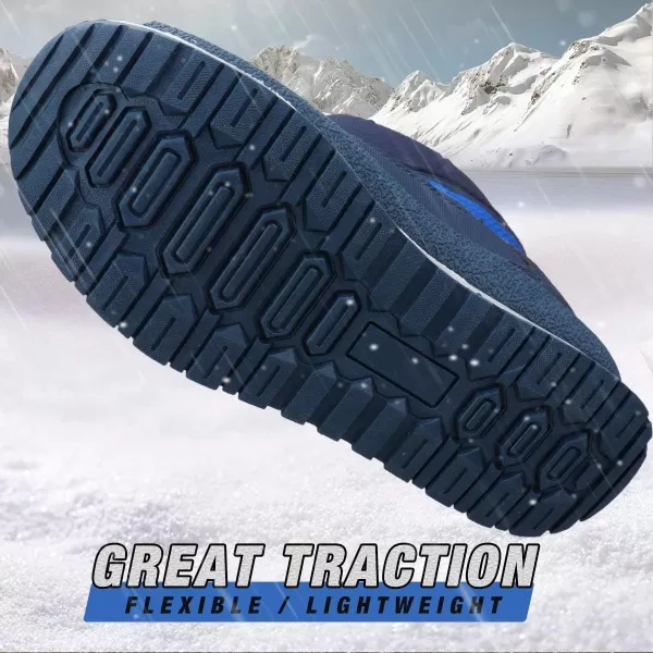 UOVO Boys Snow Boots Boys Boots Winter Boots for Kids Waterproof Winter Snow Boots for Boys Warm Slip Resistant Outdoor 