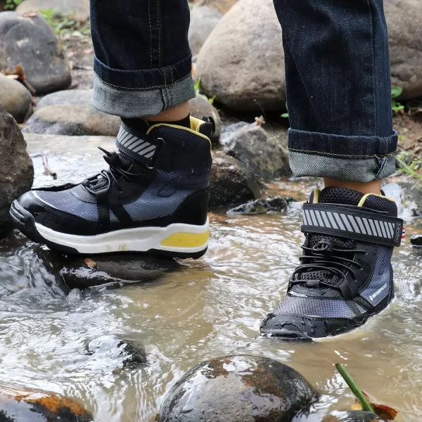 UOVO Boys Snow Boots Boys Boots Winter Boots for Kids Waterproof Winter Snow Boots for Boys Warm Slip Resistant Outdoor 