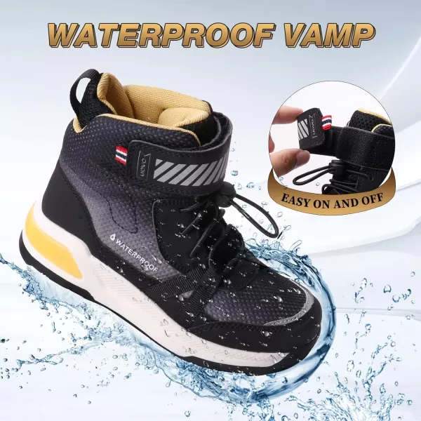 UOVO Boys Snow Boots Boys Boots Winter Boots for Kids Waterproof Winter Snow Boots for Boys Warm Slip Resistant Outdoor 